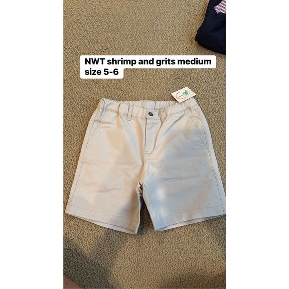 NWT shrimp and grits kids khaki shorts 5-6 - Picture 1 of 1